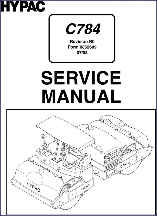 Hypac C784 Operators Manual cover - 106 pages OEM factory document