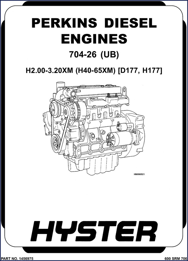 Hyster H2.00XM H2.50XM H3.00XM H3.20XM Service Manual cover - 90 pages