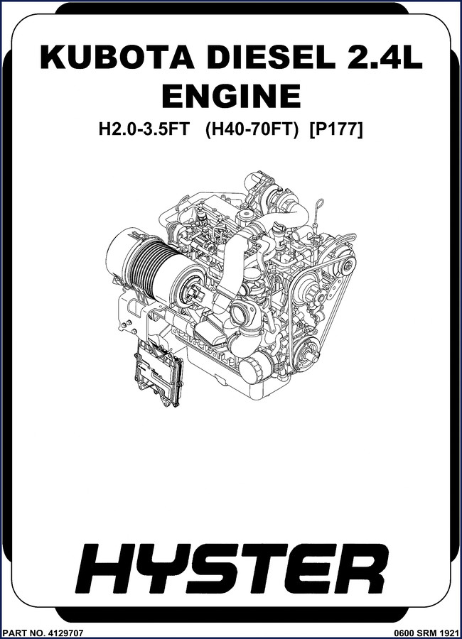 Hyster H2.0FT, H2.5FT, H3.0FT, H3.5FT Service Manual cover — OEM factory document