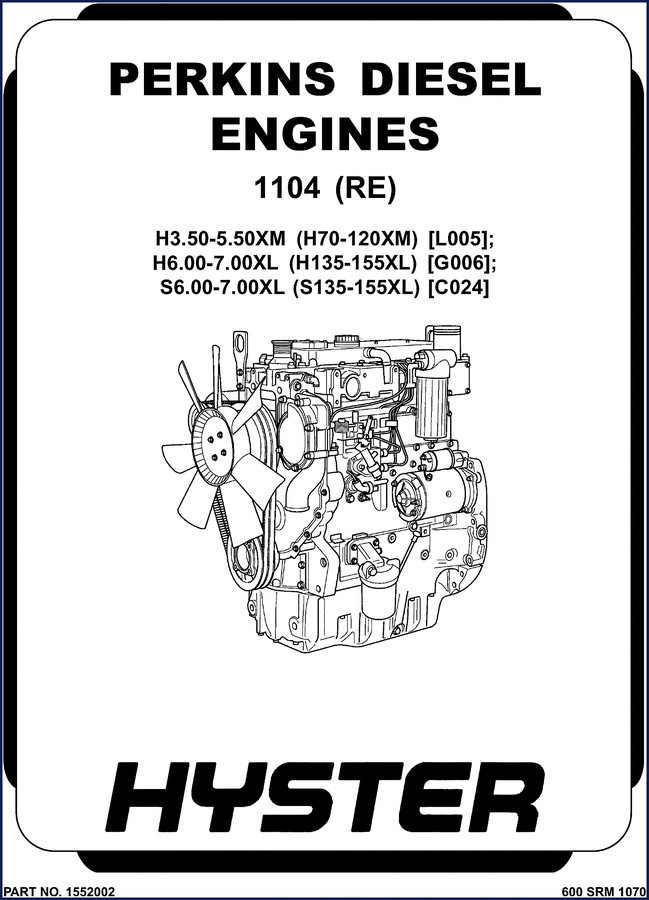 Hyster H3.50XM service manual cover - 120 pages OEM factory manual