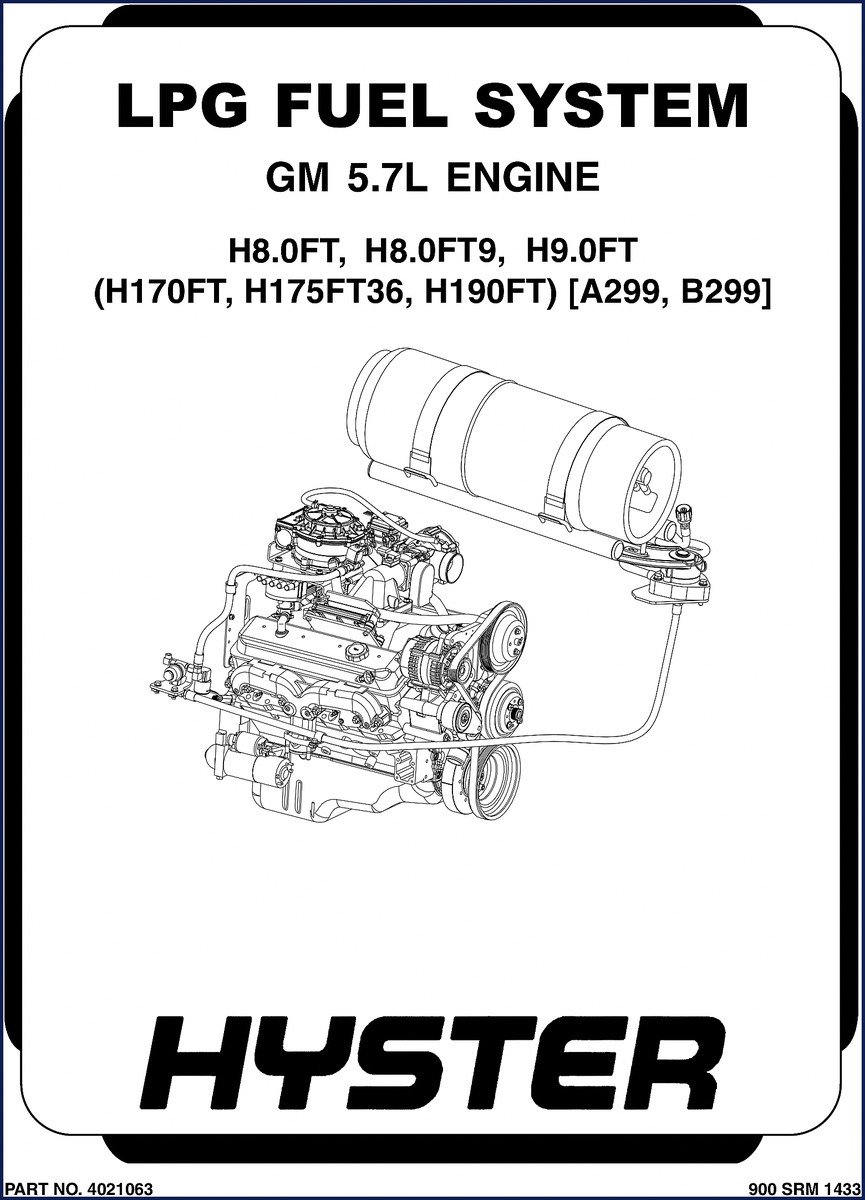 Hyster H8.0FT service manual cover - 34-page LPG fuel system document