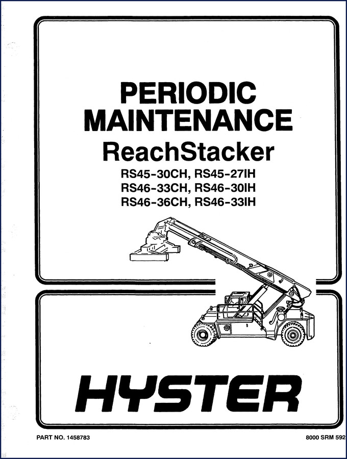 Cover of Hyster RS45-30CH, RS46-30IH, RS46-33CH, RS46-33IH, RS45-27IH 2000 Service Manual – factory periodic maintenance guide
