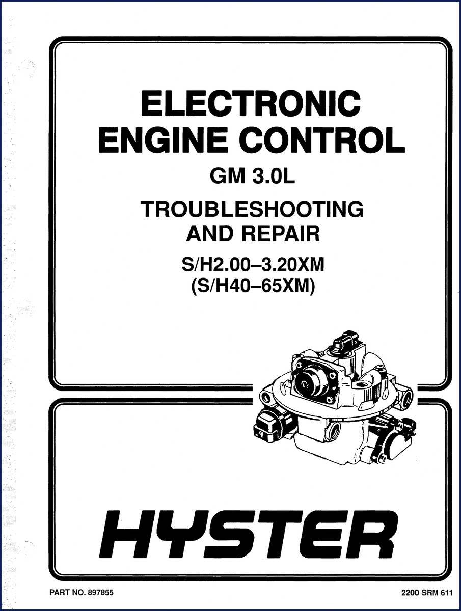 Hyster S2.00XM S3.20XM S40XM S65XM Troubleshooting Manual cover - 96 pages OEM