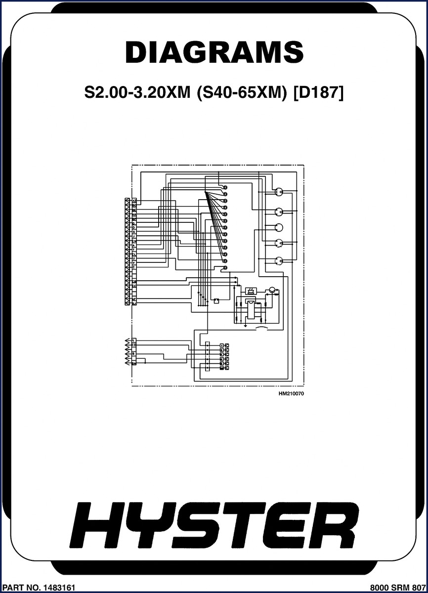 Hyster S2.00XM S3.20XM S40XM S65XM Service Manual cover - factory OEM document
