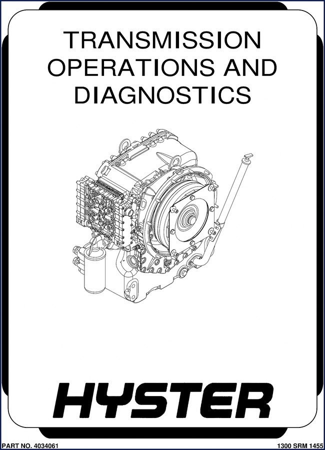 Hyster WG 161 transmission operations and diagnostics manual – 2016 OEM factory document