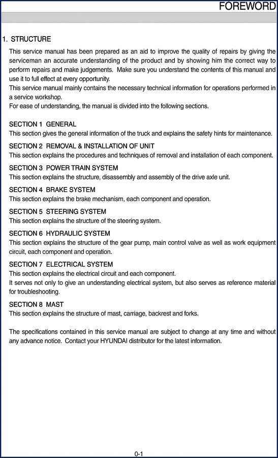 Hyundai 15Bcs 18Bcs 20Bcs Service Manual cover page with factory diagrams