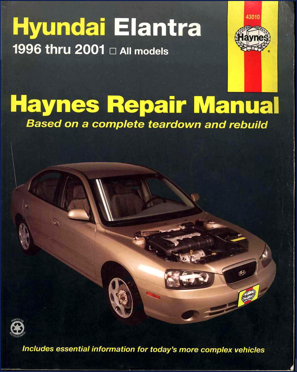 Hyundai Elantra 1996-2001 Haynes Repair Manual cover image