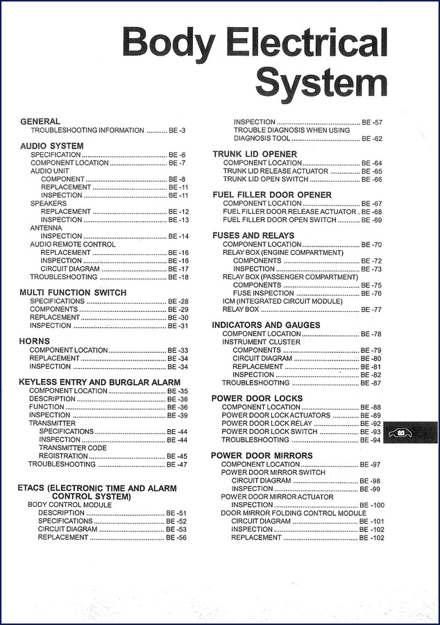 Hyundai NF Technical Manual cover - 232 pages body electrical system OEM factory manual