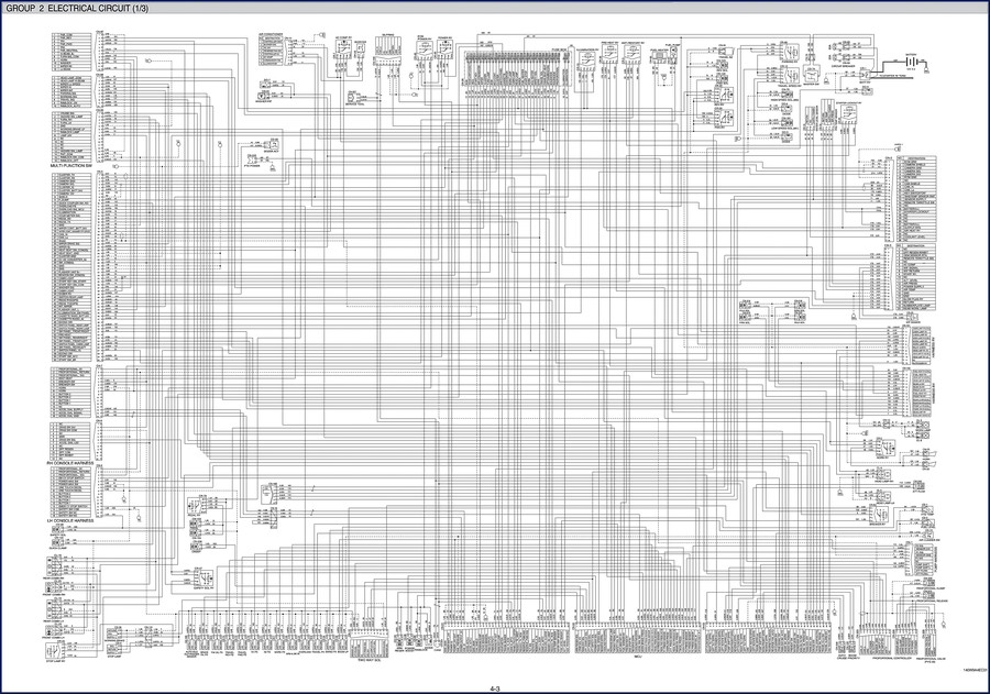 Hyundai R140W-9A Electrical Schematic factory wiring diagram page 1