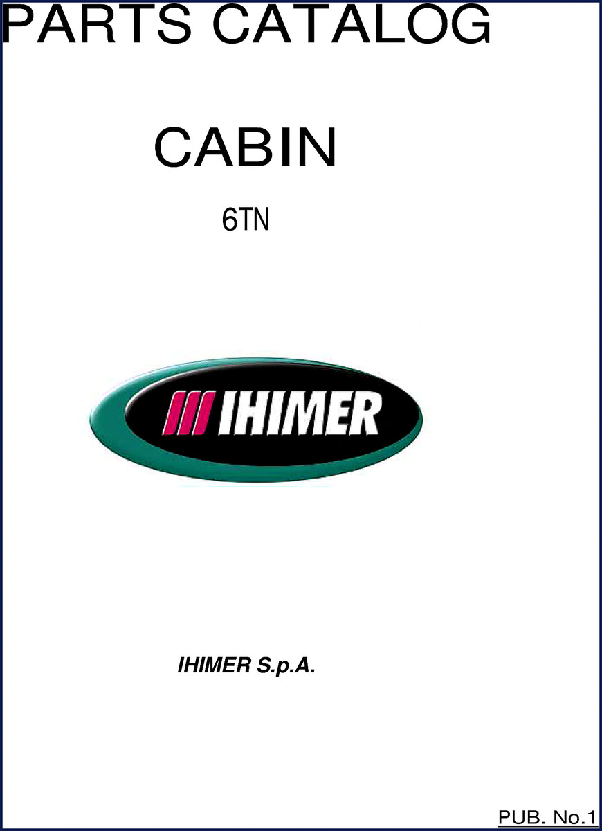 Ihimer 6TN Parts Catalog cover page - OEM factory parts list for cabin and wiring assemblies