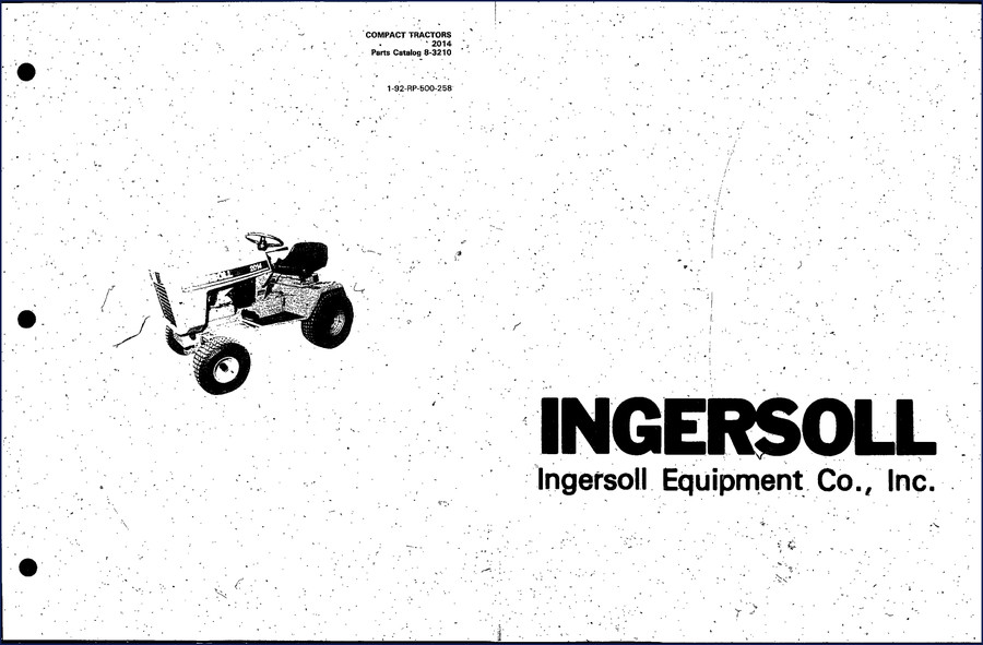 Ingersoll Rand C337153 2014 Parts Catalog cover - OEM factory manual 29 pages