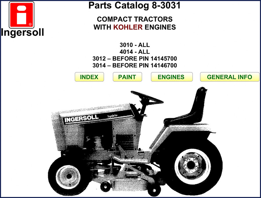 Ingersoll Rand 3010 3012 3014 4014 Parts Catalog cover