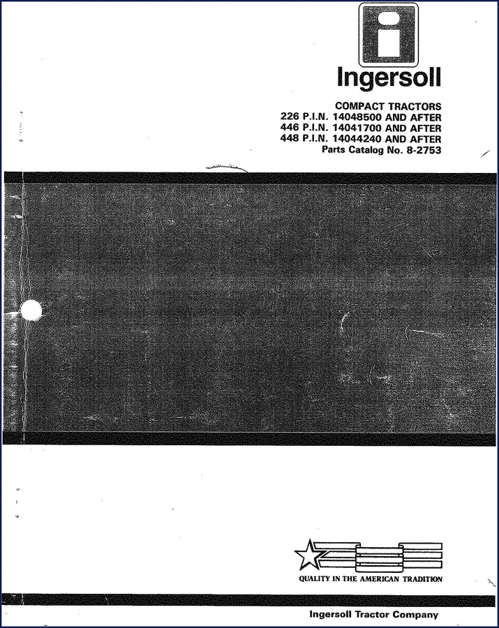 Ingersoll Rand 226, 446, 448 Parts Catalog cover – 120 pages factory OEM manual