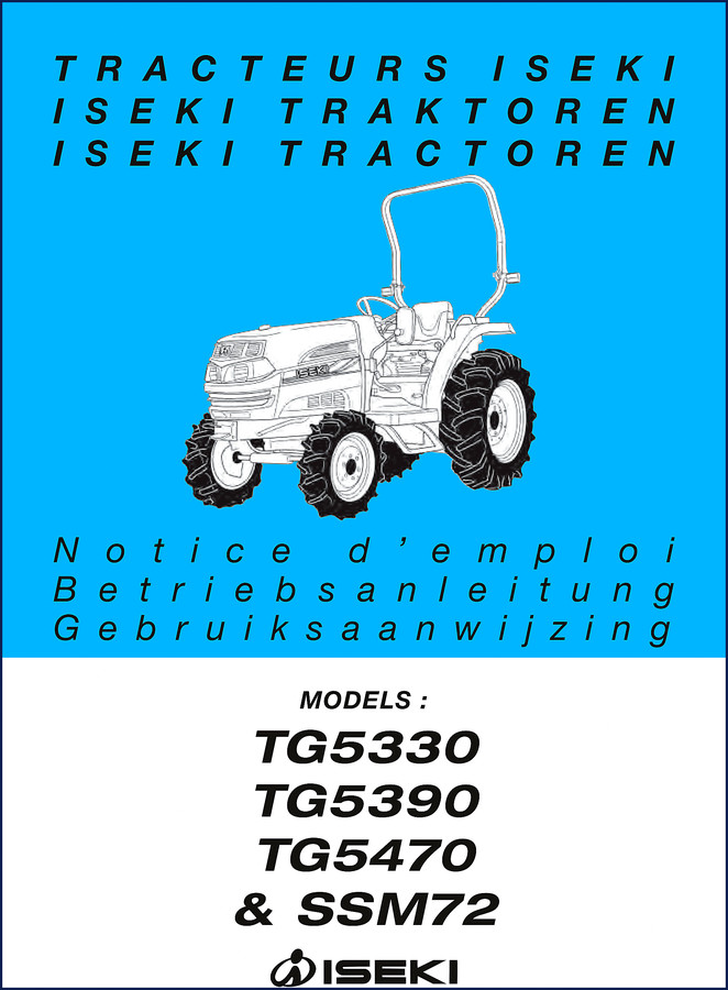 Iseki TG5330 and TG5390 factory parts catalog cover – OEM 508-page manual