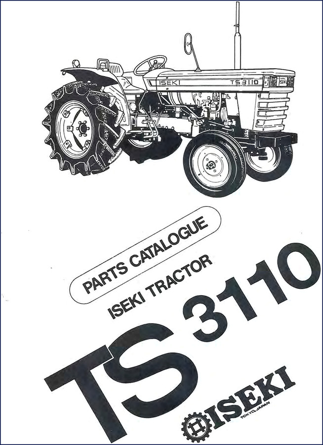 Iseki TS3110 Parts Catalog cover showing front page of OEM factory parts breakdown