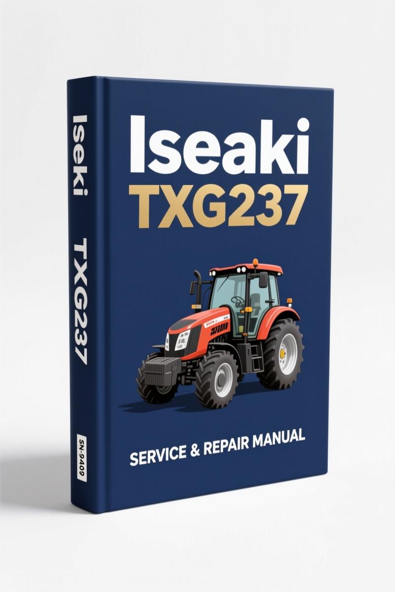Iseki TXG237 parts catalog cover page showing factory OEM documentation