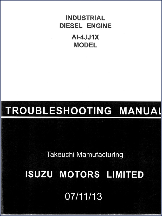 Isuzu 4JJ1X 2013 Troubleshooting Manual – factory common rail diesel engine diagnostic guide