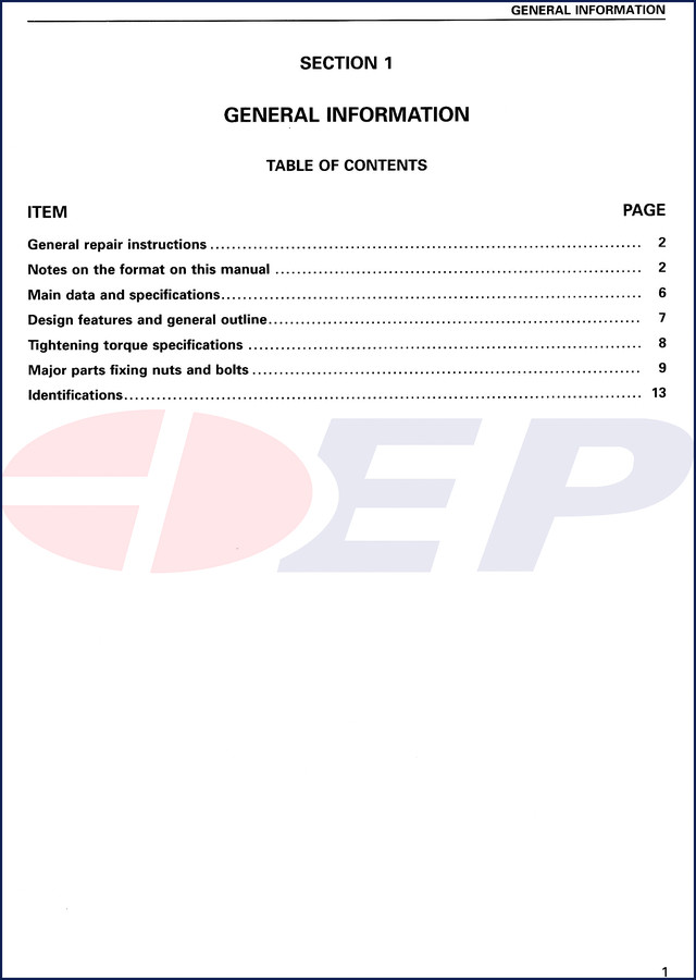 Isuzu C240 Industrial Diesel Engine Workshop Manual cover page showing engine diagram and specifications