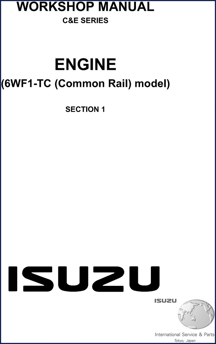 Isuzu C&E SERIES Workshop Manual cover – 291 pages OEM factory document for 6WF1-TC engine
