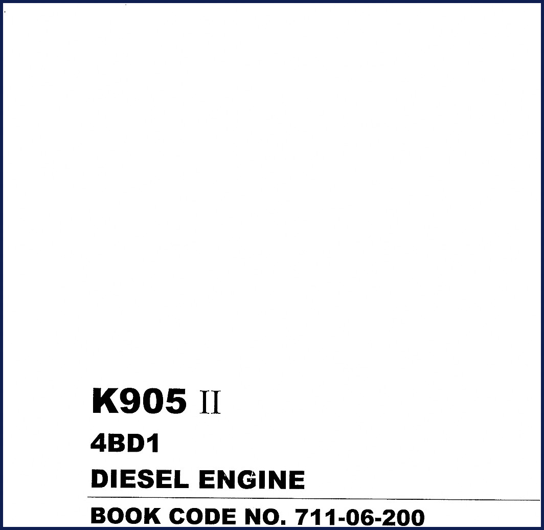 Isuzu K 905 Ⅱ 4BD1 Diesel Engine Parts Catalog cover OEM factory manual