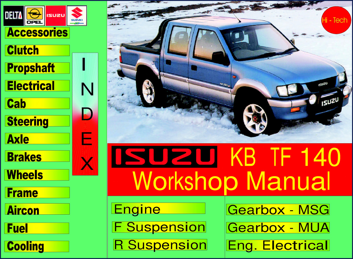 Isuzu KB TF 140 Workshop Manual cover - 1610 page OEM repair guide