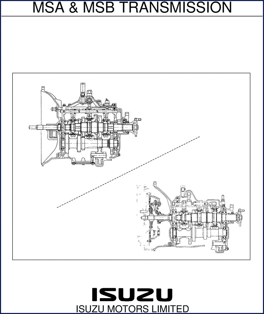 Isuzu MSA MSB transmission service manual cover page, factory OEM document