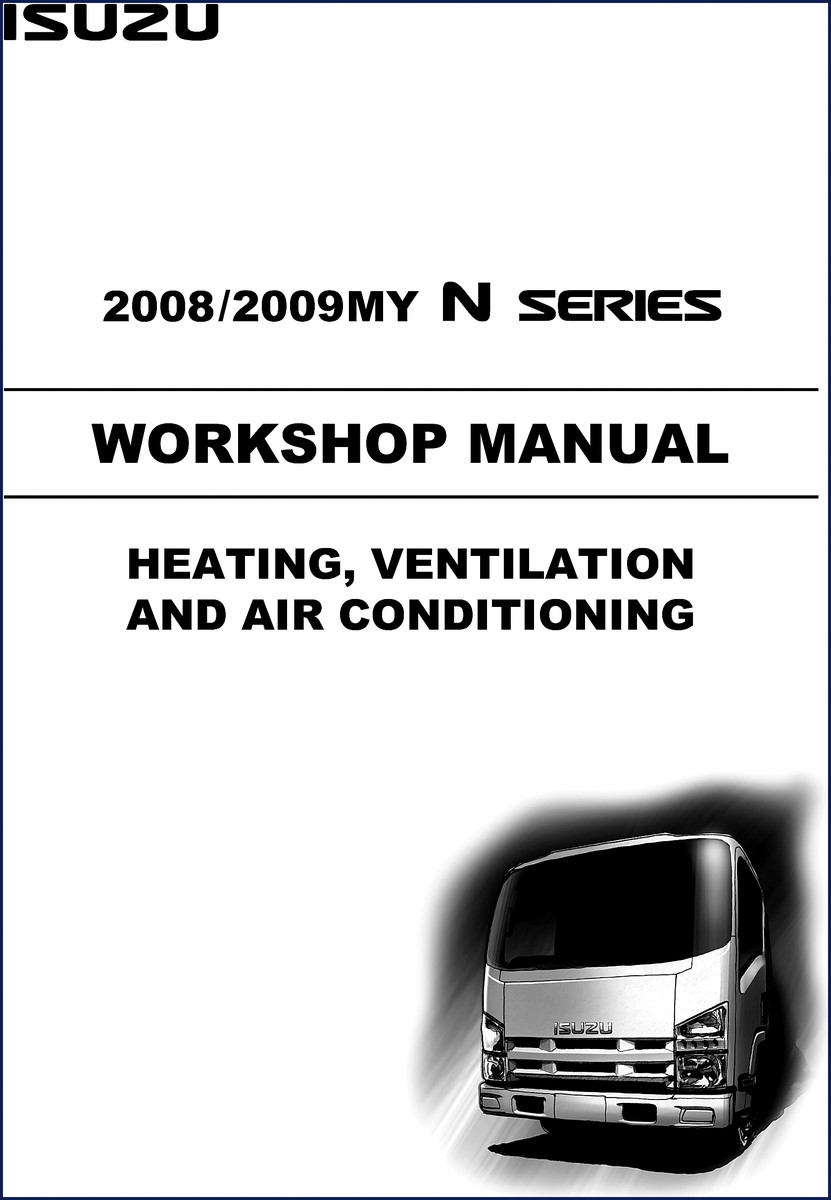 Isuzu N Series 2009 Workshop Manual cover page showing HVAC section