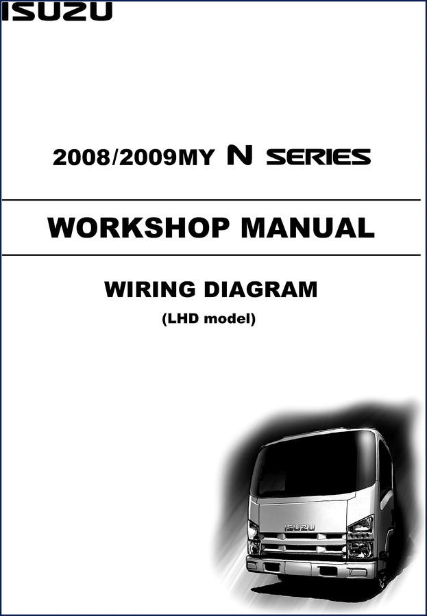 2008-2009 Isuzu N Series workshop manual cover showing engine section for 4HK1 model