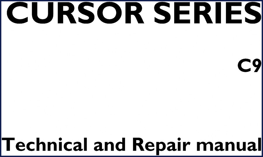 Iveco Cursor C9 2006 Service Repair Manual cover showing engine diagram