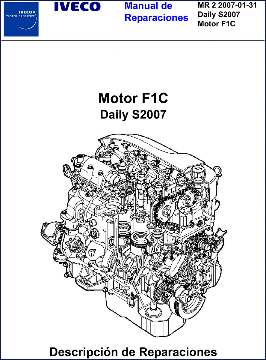 Iveco Daily S2007 2007 Repair Manual - F1C engine factory documentation