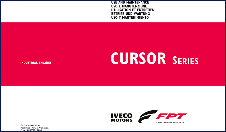 Iveco Motors C78 ENT 2005 Service Manual cover - factory OEM document for marine engines