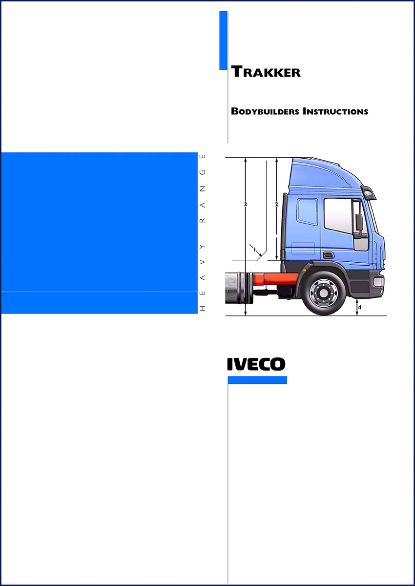 Iveco Trakker Bodybuilders Instructions manual cover, 2004 edition, 218 pages