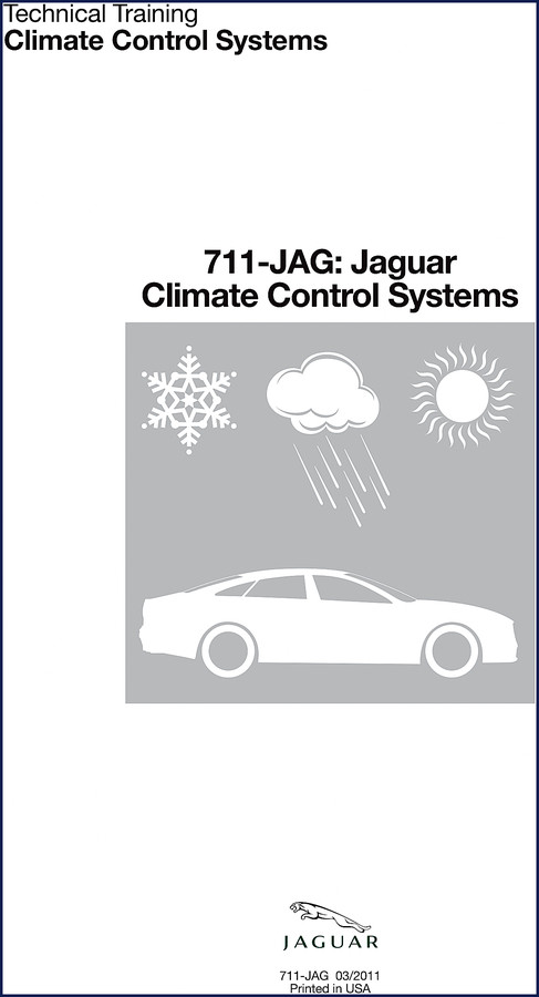 Cover of the Jaguar 711-JAG 2011 Training Manual for Climate Control Systems, 202 pages, OEM factory publication
