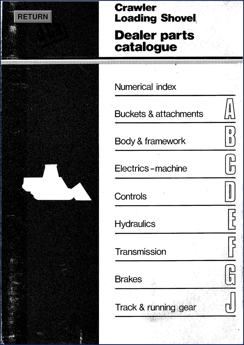 JCB 112 114 1981 Parts Catalog cover page