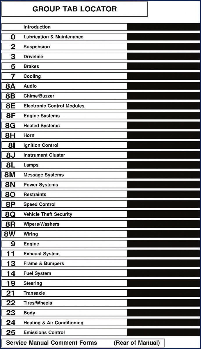 Jeep WJ Service Manual cover page - 2199 page factory repair manual