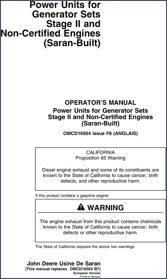 John Deere 3029 4039 4045 6059 6068 1993 Operators Manual cover