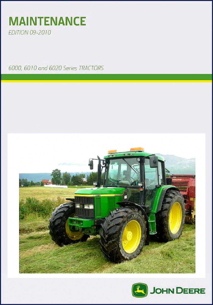 John Deere 6000 6010 6020 Series Tractor 2010 Technical Manual cover