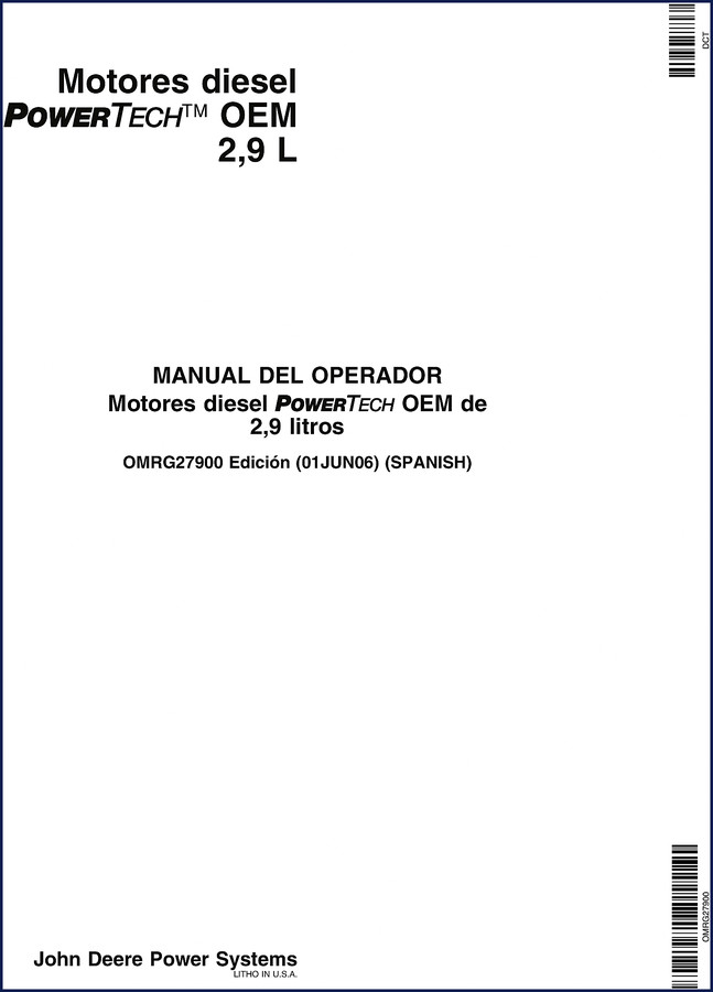 John Deere CD3029DF120 operators manual cover 2006
