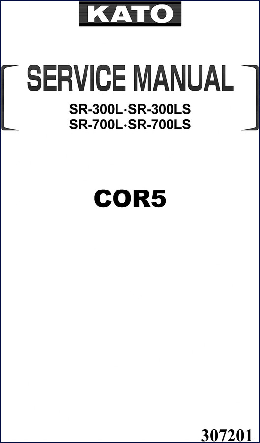 Kato SR-300L Operators Manual cover showing Roughter crane and safety warnings