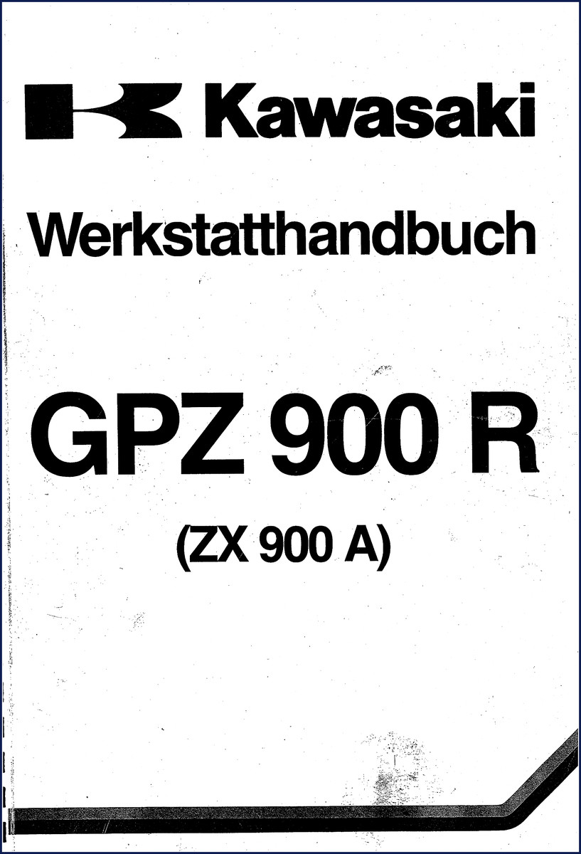 Kawasaki GPZ 900 R Workshop Manual (244 pages, German factory scan)