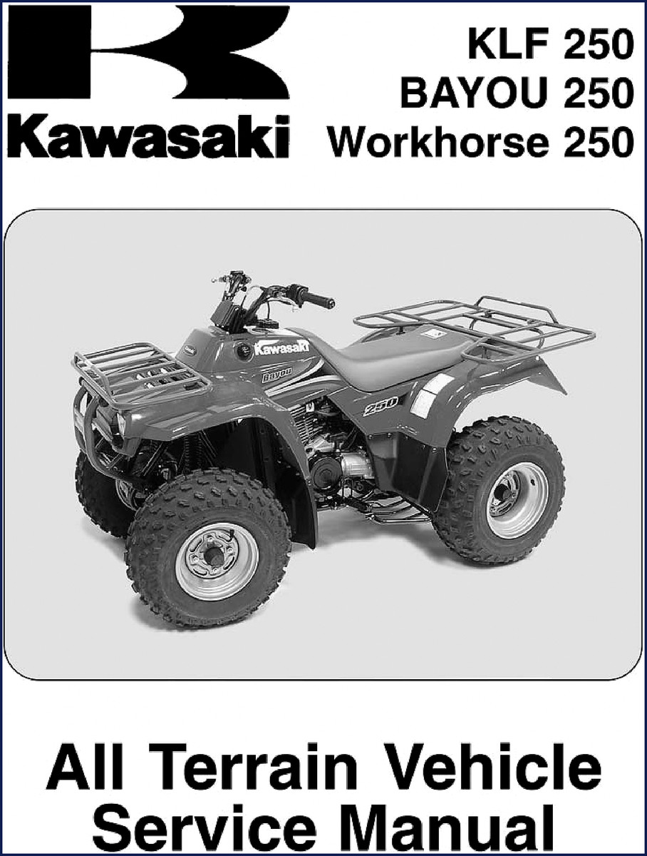 Kawasaki KLF 250 BAYOU 250 Service Manual cover – 322 pages factory OEM document