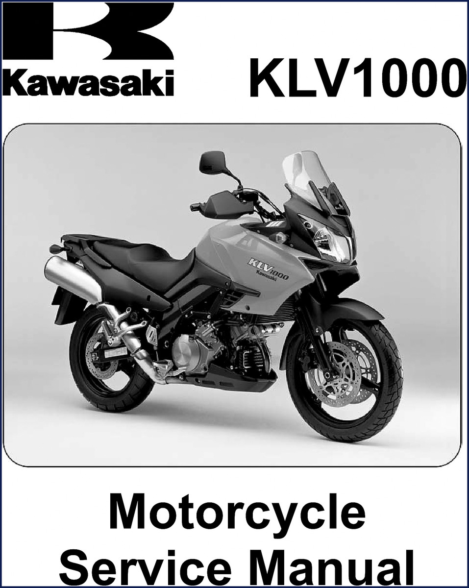 Kawasaki KLV1000 Service Manual supplement cover - 529 pages