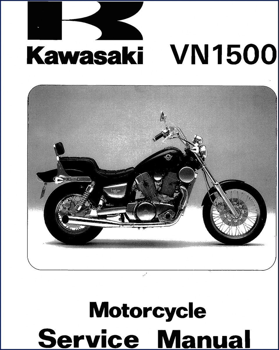 Kawasaki VN1500 Service Manual cover – Vulcan 88 OEM factory service manual 270 pages