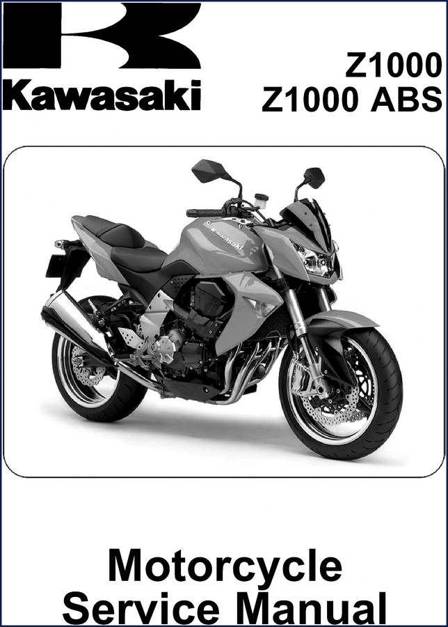Kawasaki Z1000 service manual cover - 709 pages factory repair manual