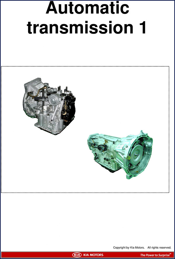 Kia 21518K370032 2007 Training Manual cover - 14 pages automatic transmission training