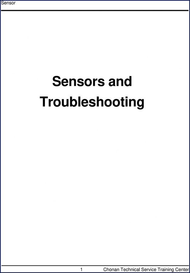 Kia K3700 Training Manual sensor table page 3 showing thermistor and pressure ranges