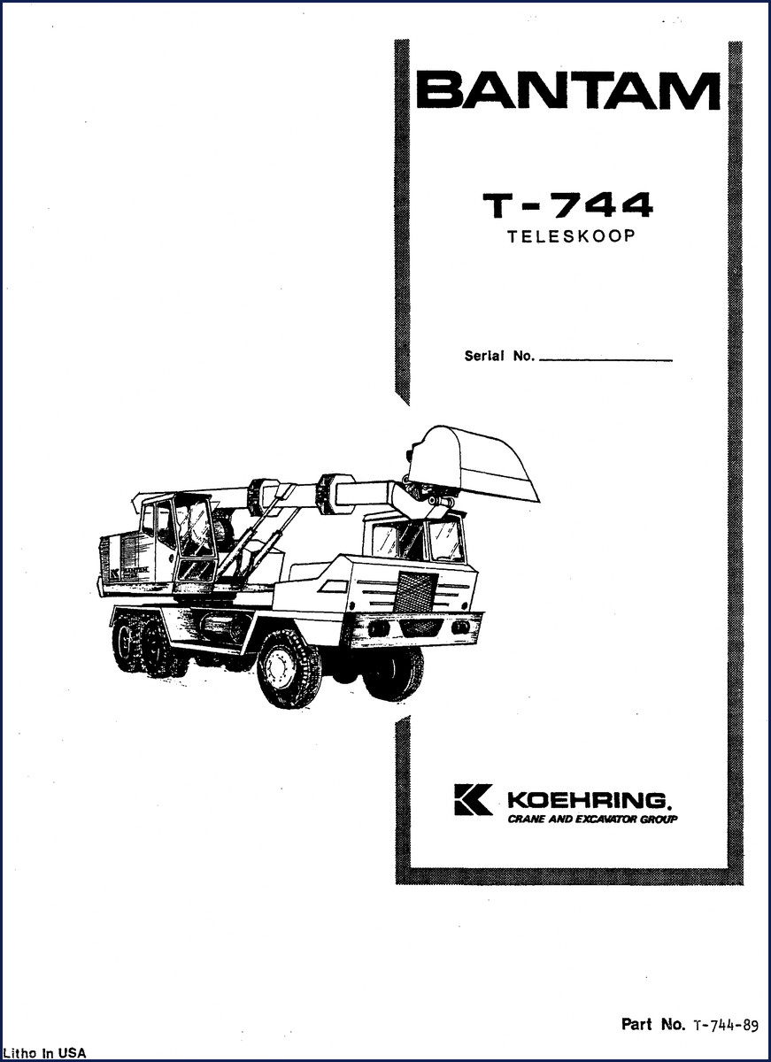 Koehring T-744 Parts Catalog – 147-page factory parts manual for T-744 Telskoop