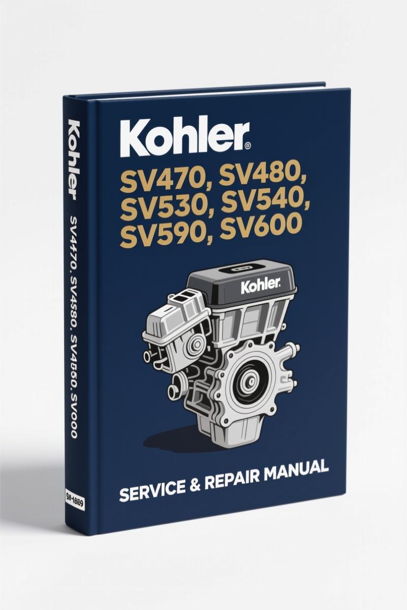 Kohler Courage SV470 SV620 service manual cover – 118 pages OEM factory repair specifications