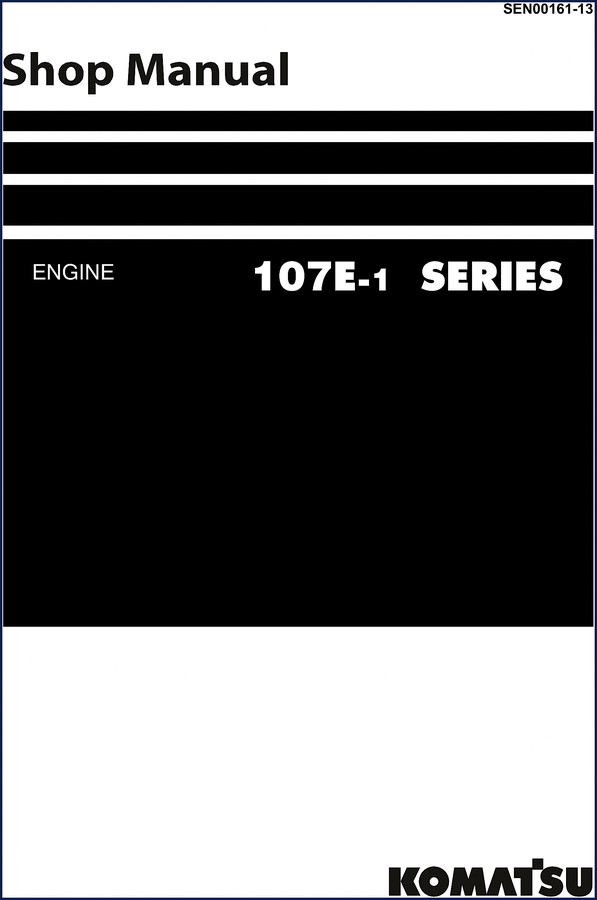 Komatsu 107E-1 Series Workshop Manual cover - 361 pages of factory OEM documentation for engine repair