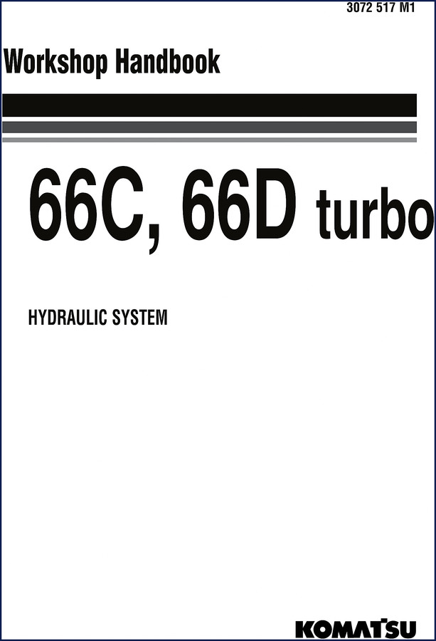 Komatsu 66C 66D Workshop Manual cover - hydraulic system